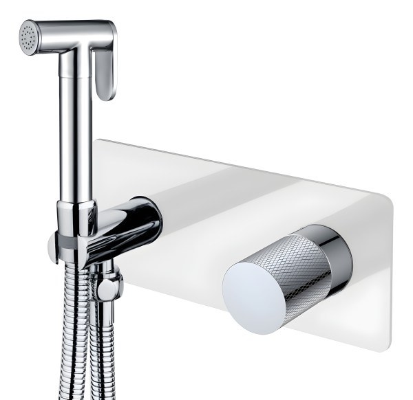 Гигиенический душ Boheme Stick 127-WCR.2 со смесителем, белый матовый