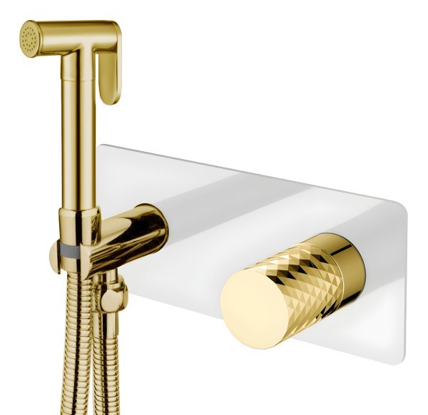 Гигиенический душ Boheme Stick 127-WG со смесителем, белый матовый