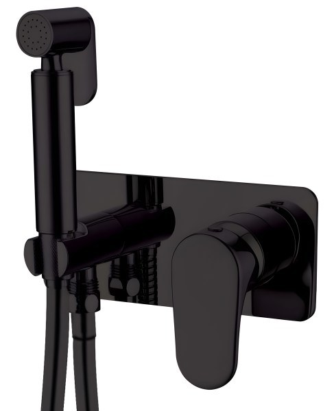 Гигиенический душ Boheme Spectre 457-B со смесителем, черный матовый
