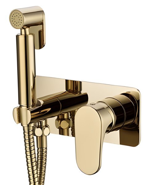 Гигиенический душ Boheme Spectre 457-G со смесителем, золото