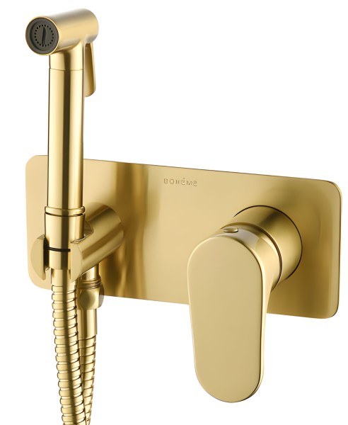 Гигиенический душ Boheme Spectre 457-MG со смесителем, матовое золото