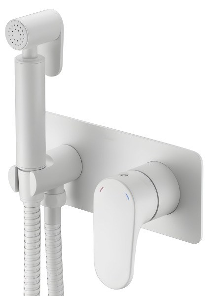 Гигиенический душ Boheme Spectre 457-MW со смесителем, белый матовый
