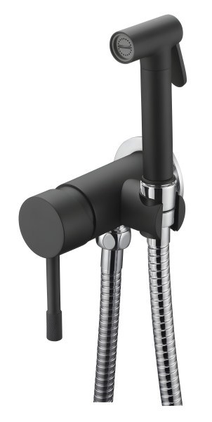 Гигиенический душ Boheme Uno 467-BCR со смесителем, черный матовый