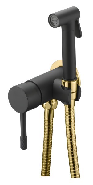Гигиенический душ Boheme Uno 467-BG со смесителем, черный матовый