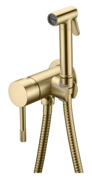 Гигиенический душ Boheme Uno 467-MG со смесителем, матовое золото