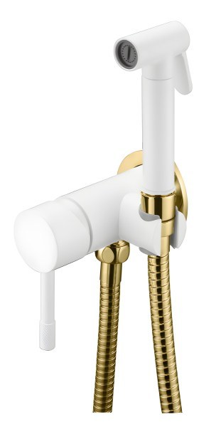 Гигиенический душ Boheme Uno 467-WG со смесителем, белый матовый
