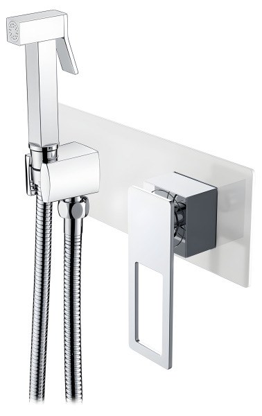 Гигиенический душ Boheme Q 147-WCR со смесителем, белый матовый