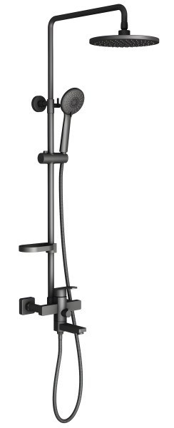 Душевая система Timo Beverly SX-1060/03 с изливом, черная матовая