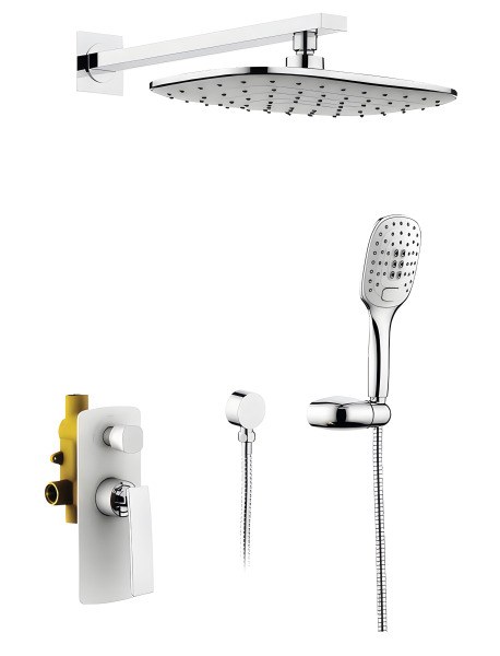 Душевая система Timo Helmi SX-4069/00-16SM, белая матовая