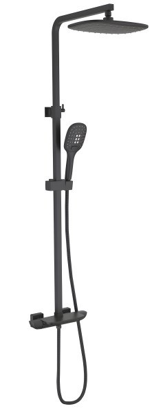 Душевая система Timo Helmi SX-1170/03 с изливом, черная матовая