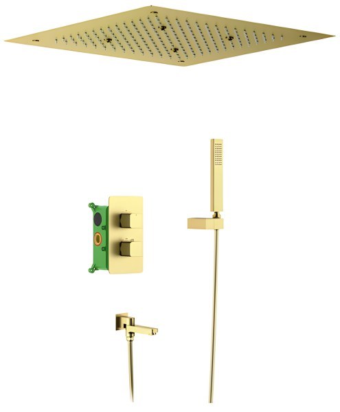 Душевая система Timo Petruma SX-5019/17SM с изливом, матовое золото