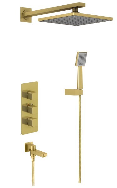 Душевая система Timo Petruma SX-5049/17SM с изливом, матовое золото