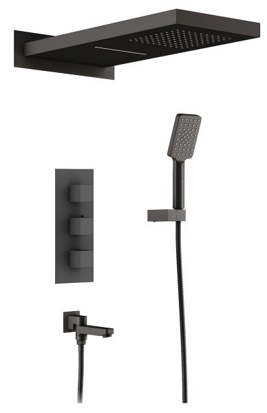 Душевая система Timo Petruma SX-5079/03SM, черная матовая