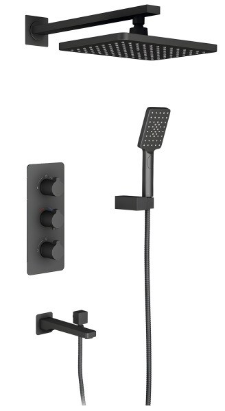 Душевая система Timo Petruma SX-5149/03SM, черная матовая