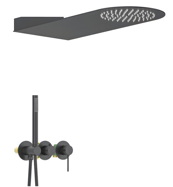 Душевая система Timo Saona SX-2340/03SM, черная матовая