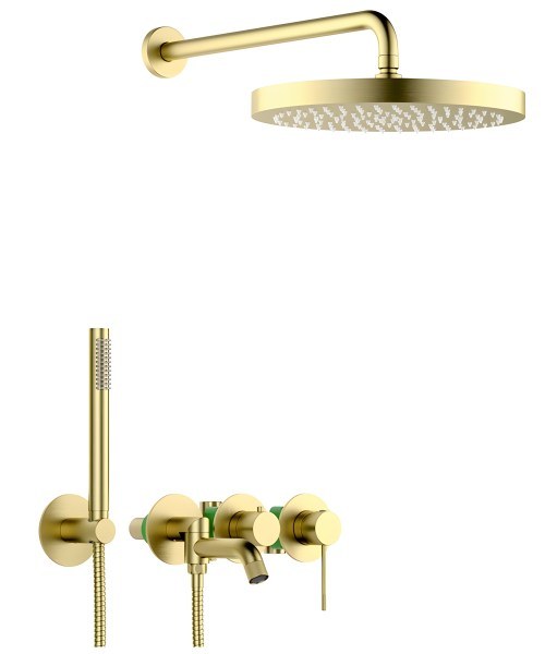 Душевая система Timo Saona SX-2348/17SM с изливом, матовое золото
