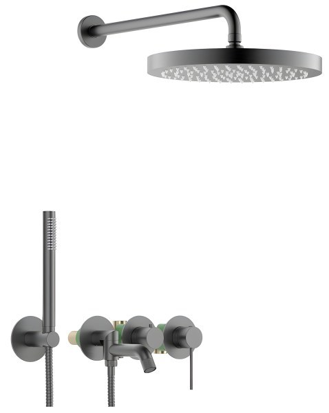 Душевая система Timo Saona SX-2348/18SM с изливом, черное золото