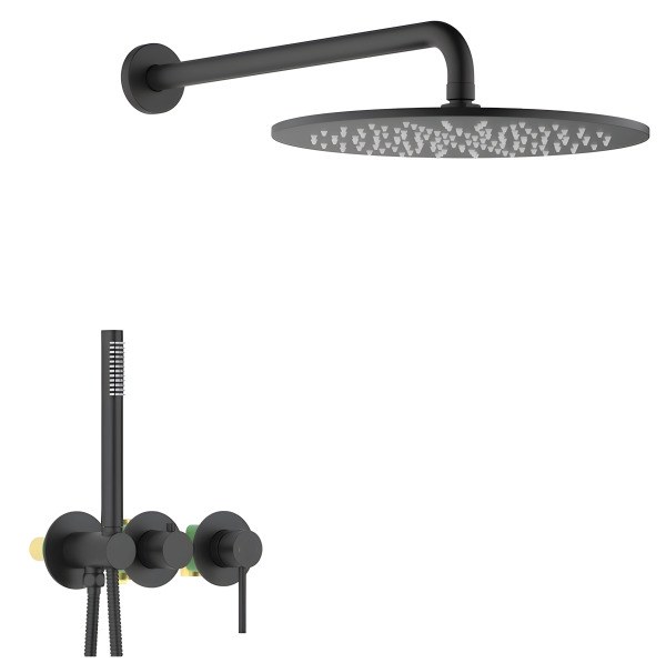 Душевая система Timo Saona SX-2349/03SM, черная матовая