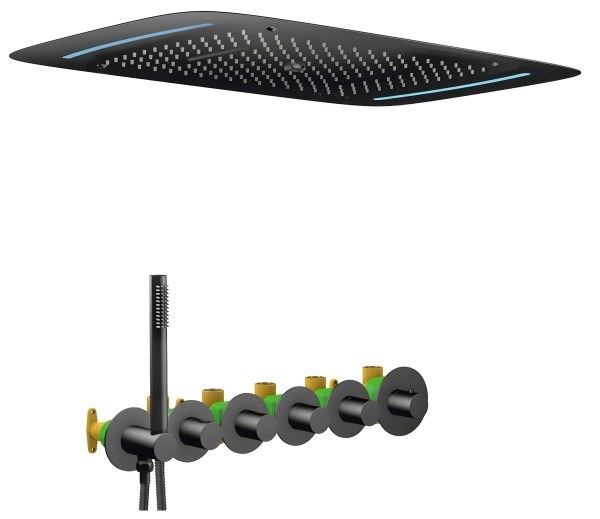 Душевая система Timo Saona SX-2319/03SM, черная матовая