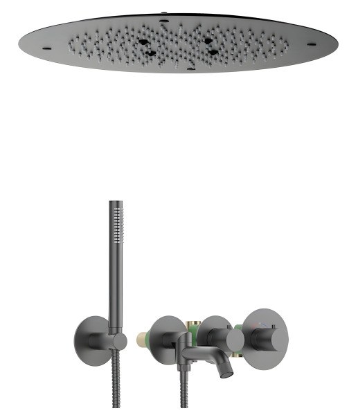 Душевая система Timo Saona SX-2358/18SM с изливом, черное золото