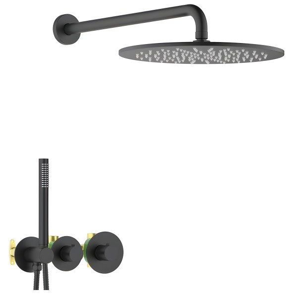 Душевая система Timo Saona SX-2359/03SM, черная матовая