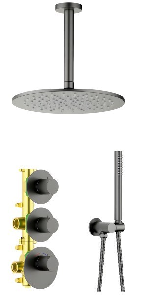 Душевая система Timo Saona SX-2399/18SM, черное золото