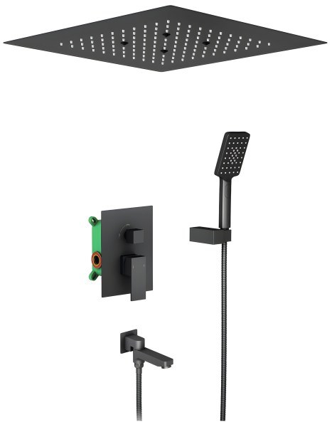 Душевая система Timo Selene SX-2039/03SM с изливом, черная матовая