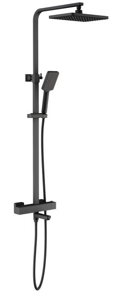 Душевая система Timo Tetra-Thermo SX-0169/03 с изливом, черная матовая