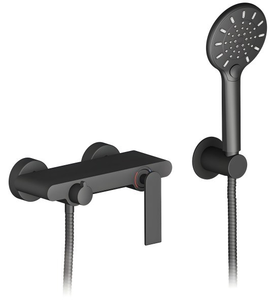 Смеситель для ванны Timo Anni 2714/03Y с душем, черный матовый