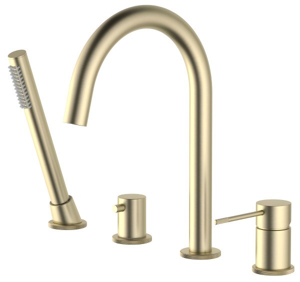 Смеситель на борт ванны Timo Saona 2320/17Y с душем, матовое золото