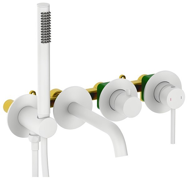 Смеситель для ванны Timo Saona 2314/16YSM с душем, белый матовый