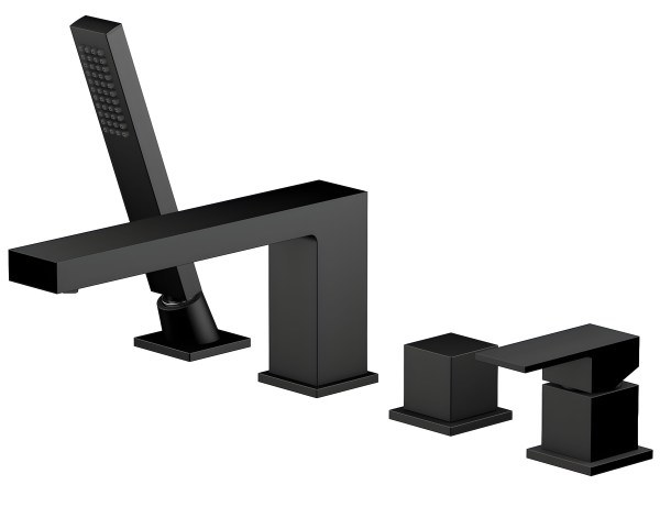 Смеситель на борт ванны Timo Selene 2130/03Y с душем, черный матовый