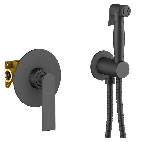 Гигиенический душ Timo Anni 2789/03SM со смесителем, черный матовый