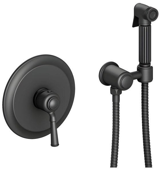 Гигиенический душ Timo Arisa 5309/03SM со смесителем, черный матовый