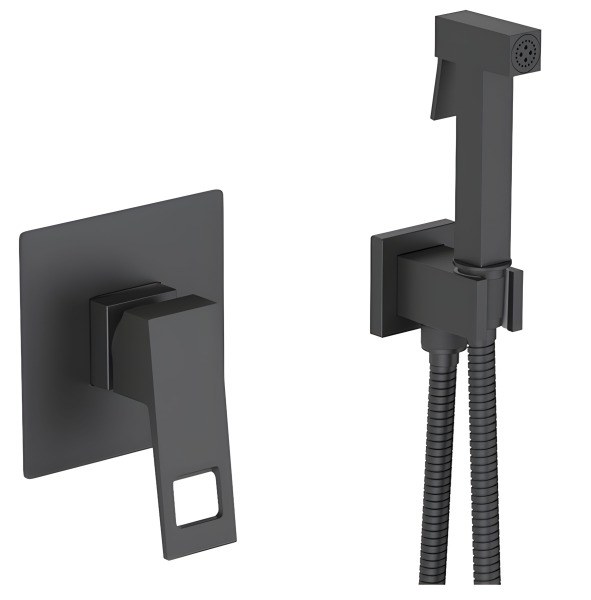 Гигиенический душ Timo Briana 7189/03SM со смесителем, черный матовый