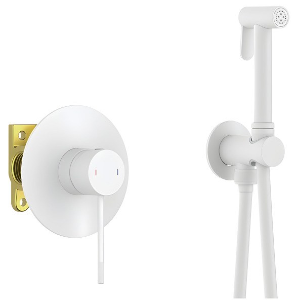 Гигиенический душ Timo Saona 2389/16SM со смесителем, белый матовый