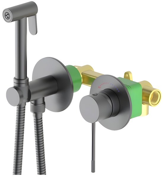 Гигиенический душ Timo Saona 2339/18SM со смесителем, черное золото