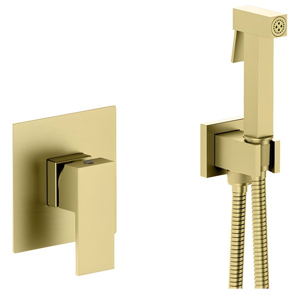 Гигиенический душ Timo Selene 2089/17SM со смесителем, матовое золото