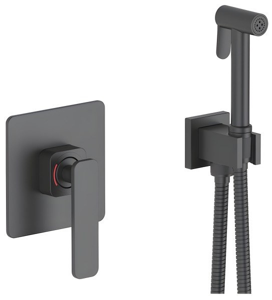 Гигиенический душ Timo Torne 4389/03SM со смесителем, черный матовый