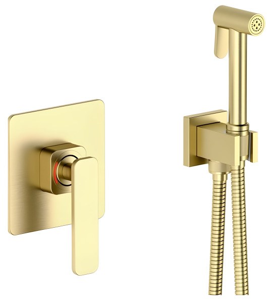 Гигиенический душ Timo Torne 4389/17SM со смесителем, матовое золото