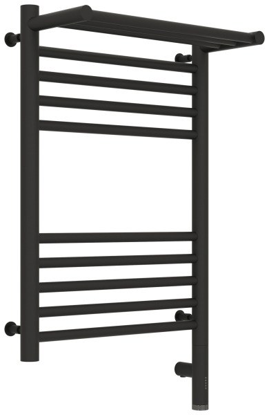 Полотенцесушитель электрический Сунержа Богема 3.0 R с полкой 40x60, тёмный титан муар