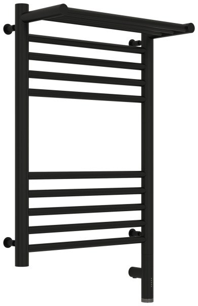 Полотенцесушитель электрический Сунержа Богема 3.0 R с полкой 40x60, черный матовый