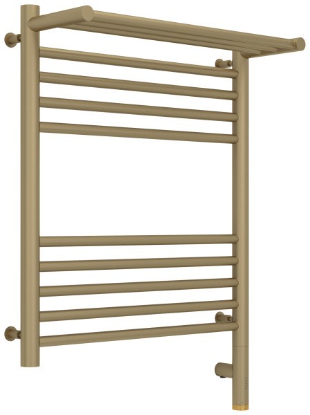 Полотенцесушитель электрический Сунержа Богема 3.0 R с полкой 50x60, матовое золото