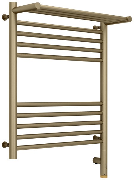 Полотенцесушитель электрический Сунержа Богема 3.0 R с полкой 50x60, золотой шелк