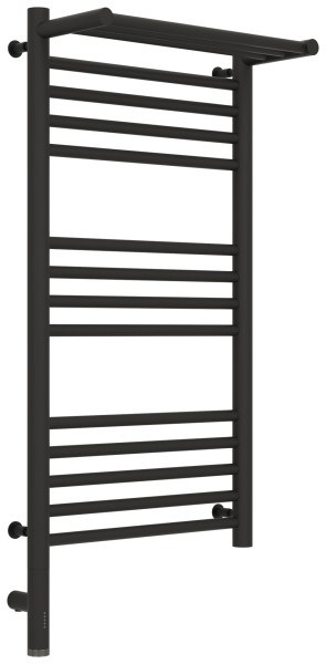Полотенцесушитель электрический Сунержа Богема 3.0 L с полкой 40x80, тёмный титан муар