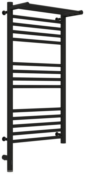 Полотенцесушитель электрический Сунержа Богема 3.0 L с полкой 40x80, черный матовый