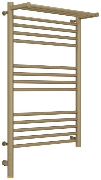 Полотенцесушитель электрический Сунержа Богема 3.0 L с полкой 50x80, матовое золото