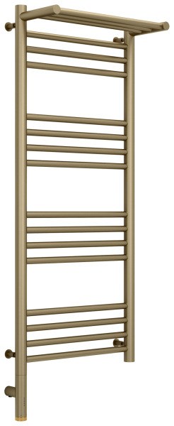 Полотенцесушитель электрический Сунержа Богема 3.0 L с полкой 40x100, золотой шелк