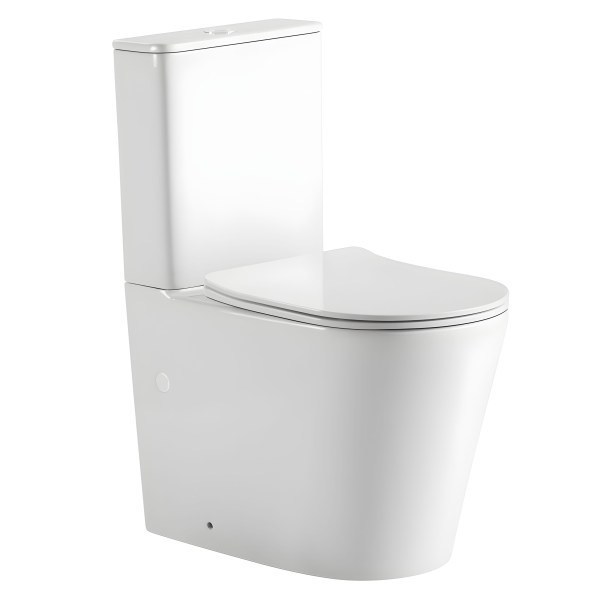 Унитаз-компакт Abber Bequem AC1112TMW, белый матовый с сидением и бачк, белый матовый с сидением и бачком