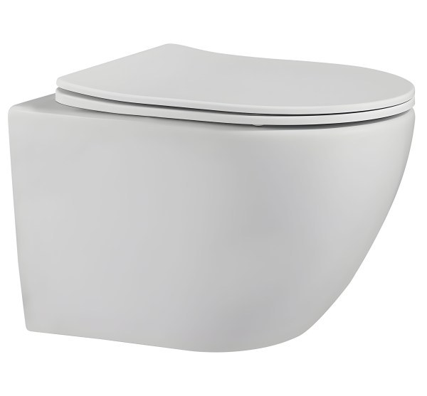 Подвесной унитаз Abber Bequem AC1100MW, белый матовый с сиденьем, белый матовый с сиденьем